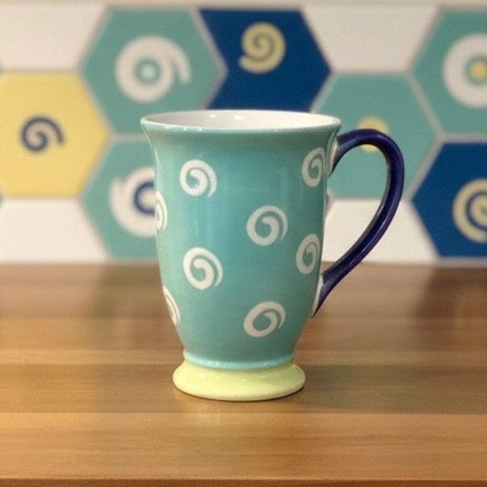 Pfaltzgraff Designer Collection Oversized Coffee Cup, Vintage Pedestal Mug